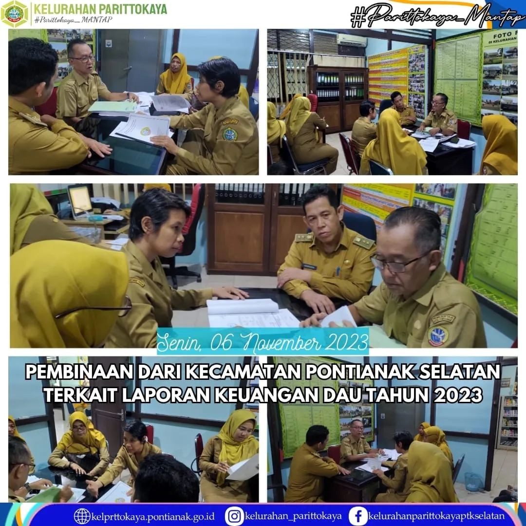 PEMBINAAN DARI KECAMATAN PONTIANAK SELATAN TERKAIT LAPORAN KEUANGAN DAU TAHUN 2023